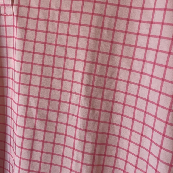 Lands End pink plaid polo - Picture 2 of 7
